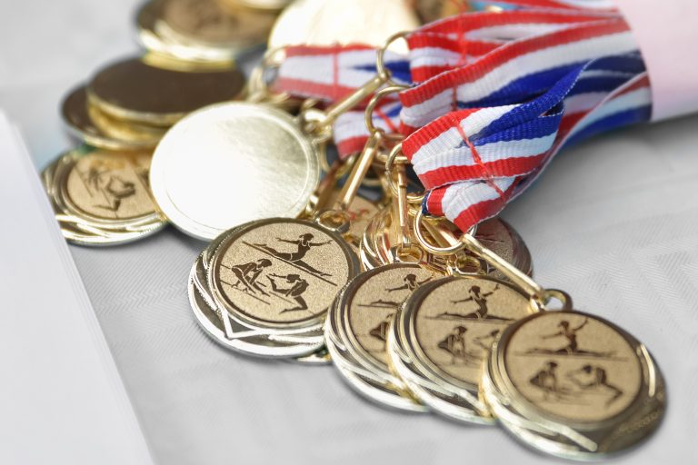 Gymnastic Medals For Awarding Children In The Gym